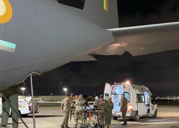 INDIAN ARMY MEDICAL TEAM EVACUATES INJURED SOLDIER FROM ISRAEL