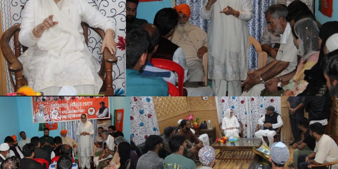 Dr Darakhshan continues her door-to-door village level campaign in Karnah