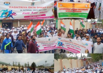 Run For unity : National Unity Day Observed in Sumbal Bandipora.