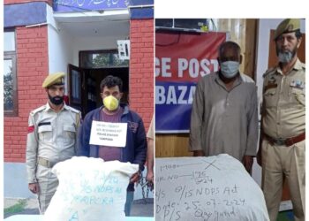 Police arrests 02 drug peddlers in Kulgam; Contraband substances recovered