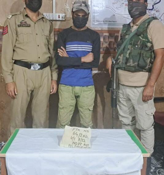 Police arrests drug peddler in Sopore, contraband substance recovered