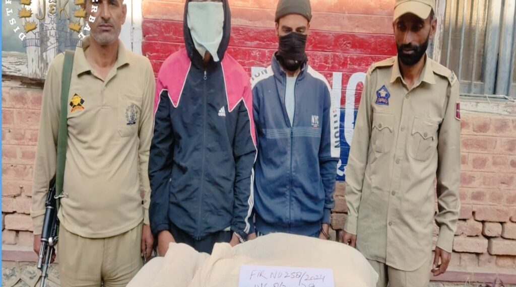 Police arrests 2 drug peddlers in Ganderbal, contraband substances recovered
