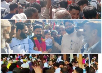 Celebrating Victory: A Grand Welcome for Ajaz Ahmed Jan and Chaudhary Raiz Bashir Naaz in Mandi