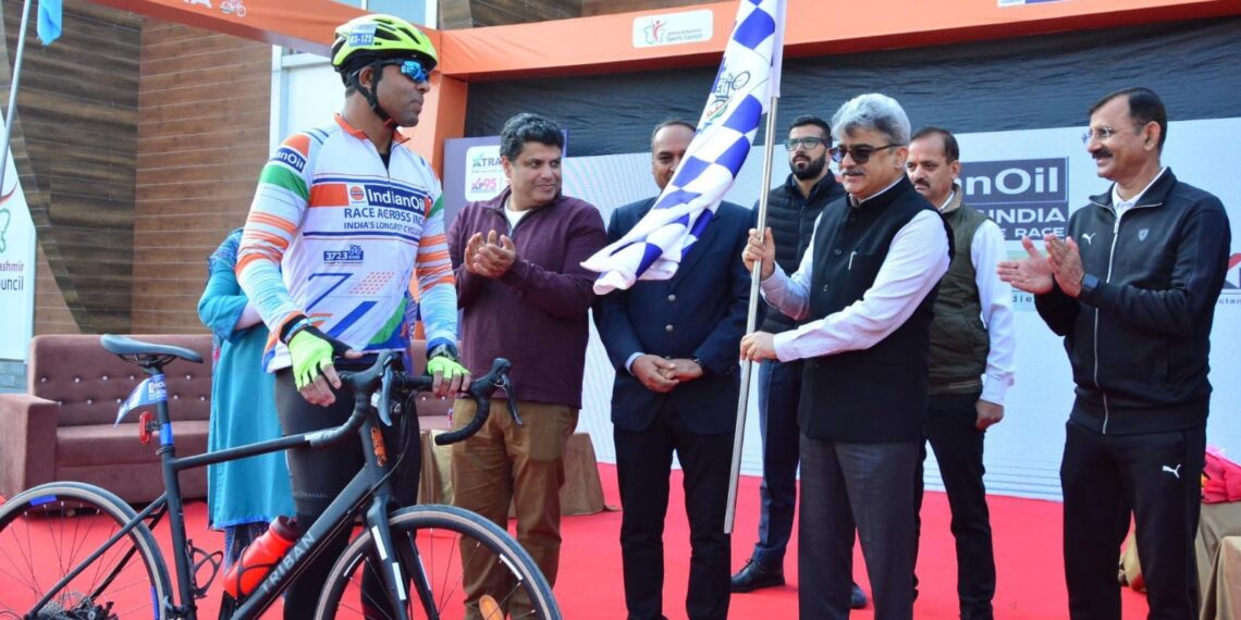 Chief Secretary flags off longest cycling expedition ‘Race Across India’ from Srinagar Cyclists to cover 3750 km across 12 States, UTs to reach Kanyakumari