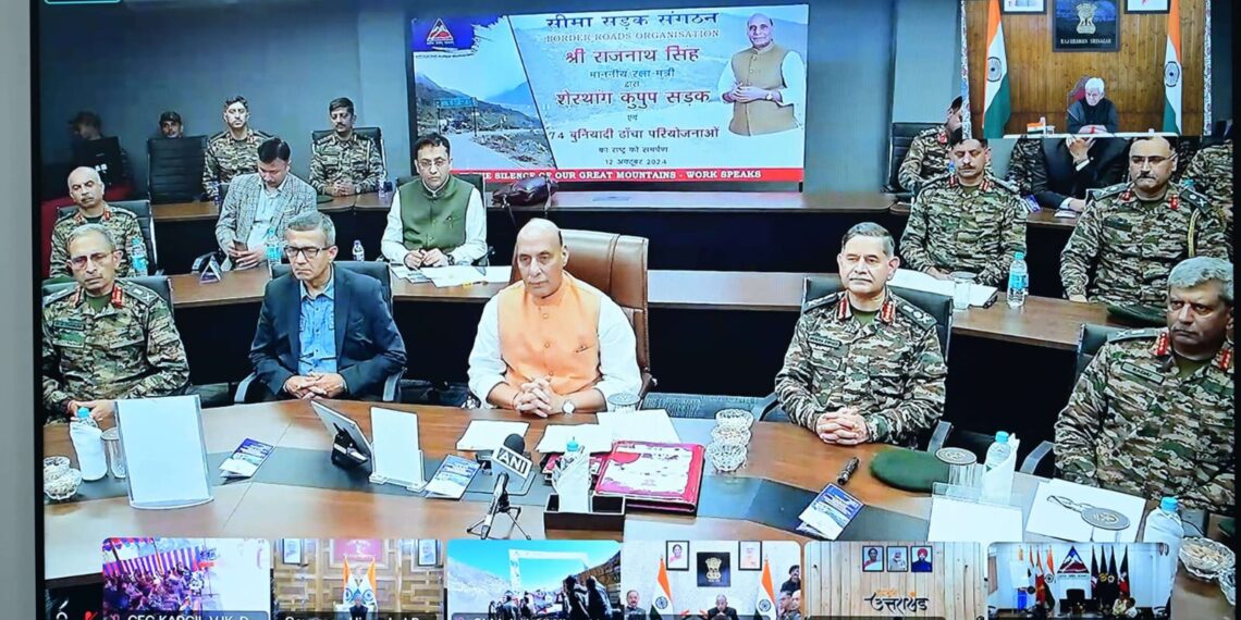 Raksha Mantri Shri Rajnath Singh virtually dedicates to the nation 75 BRO infrastructure projects, worth Rs 2,236 crore, across 11 States/UTs
