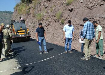 DC Poonch Inspects Progress of Bufliaz Mandi Phagla Road Development
