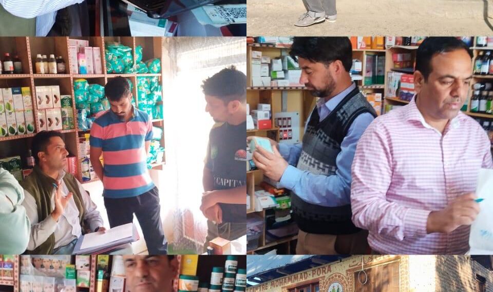 2 Erring medical shops closed down in Mohammad pora area of Kulgam for violating conditions of licences