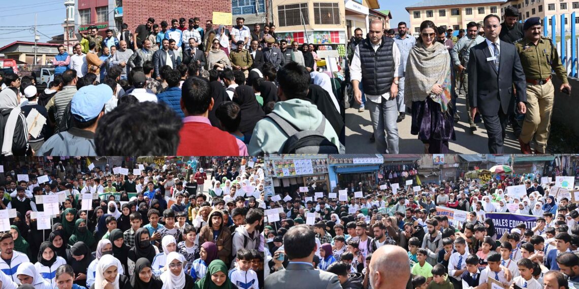 DC Shopian, Secretary J&K Sports Council lead Mega Drug Eradication Awareness Rally at Shopian