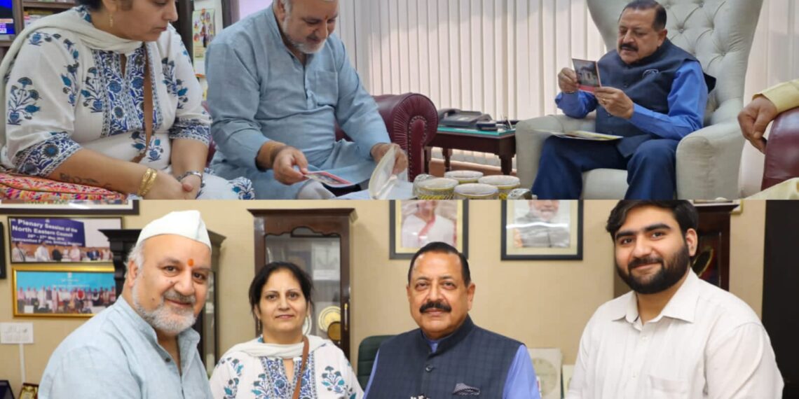 Save Sharda Committee Kashmir regd calls on MoS PMO Dr. Jitendra Singh in Delhi.