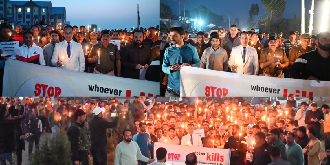 Candlelight March held in Shopian to condemn recent killings of Civilians at Shopian & Ganderbal