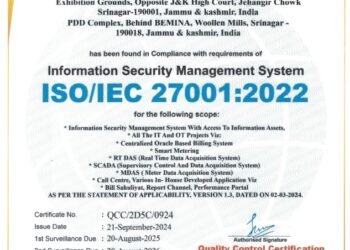 KPDCL 1st JK utility to obtain ISO certification for Data Centre