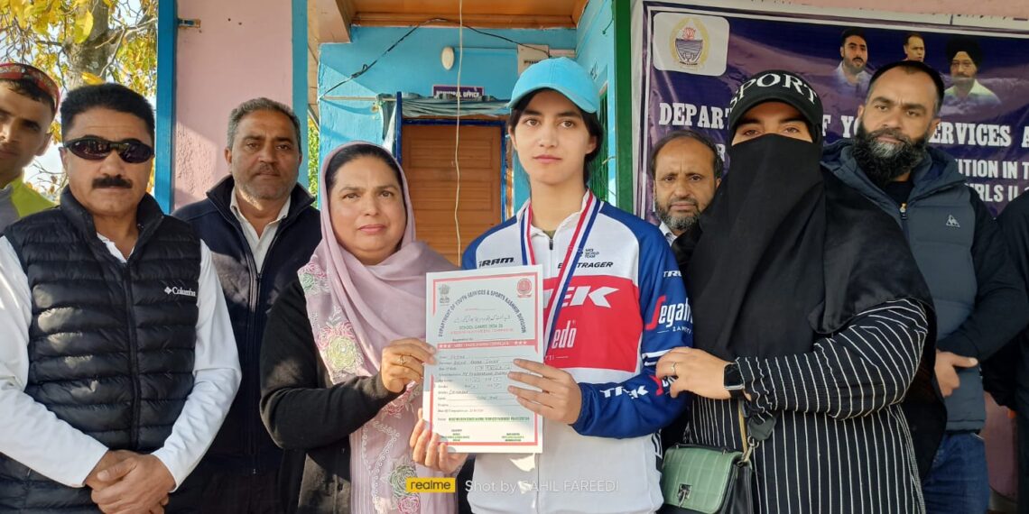 GVEI student secures 1st position in UT-level inter district cycling championship