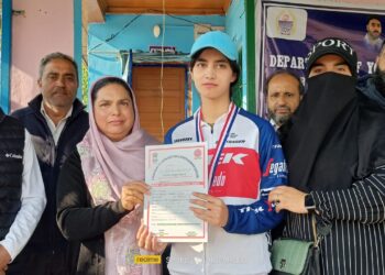 GVEI student secures 1st position in UT-level inter district cycling championship