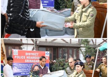 _Police Flag Day-2024_  Police distributes blankets among the families of police martyrs in Srinagar
