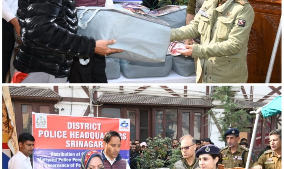 _Police Flag Day-2024_  Police distributes blankets among the families of police martyrs in Srinagar
