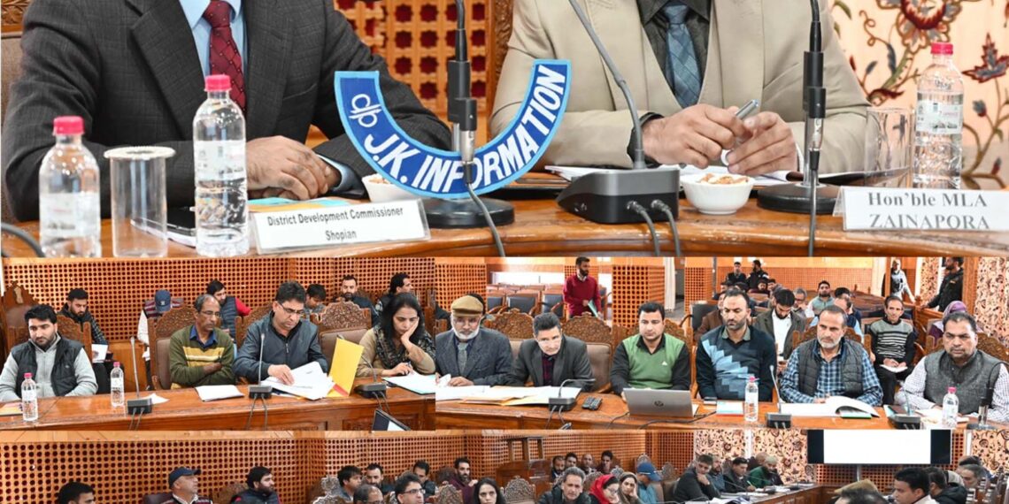 MLA Zainapora chairs introductory/ review meeting with District & Sectoral Officers