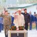 Lieutenant Governor Shri Manoj Sinha laid wreath and paid homage to the brave soldiers and Defence Porters who made the supreme sacrifice in the service to the nation in Butapathri Sector