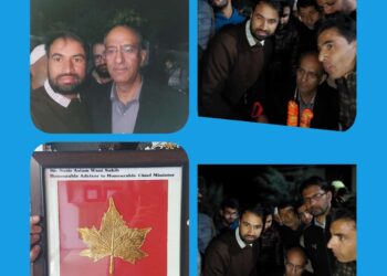 رہبر تعلیم ٹیچرس فورم زون سوگام کا ایک اعلی سطحی وفد کی وزیر اعلیٰ کے مشیرِ ناصر اسلم وانی سے ملاقی
