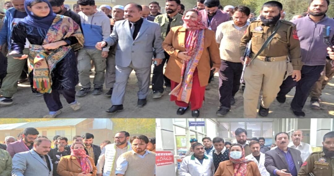 Sakina Itoo inspects construction site of GMC Handwara,Visits SDH Kupwara