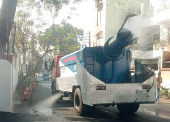 JMC launches newly procured Antismog Guns to mitigate dust pollution in high vehicular traffic zones