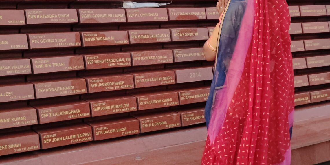 HONOURING THE UNYIELDING VALOUR: NOK PAYS TRIBUTE AT NATIONAL WAR MEMORIAL TO HER LATE HUSBAND, SEP (MT) PRABHU LAL CHAUDHARY