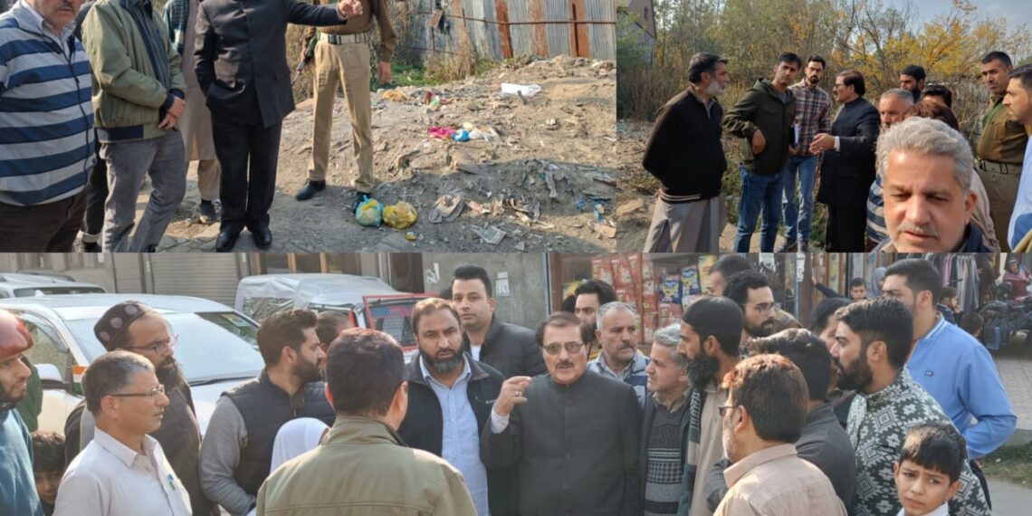 Mubarak Gul visits Mallapor, Khaiwan Srinagar, takes stock of public issues