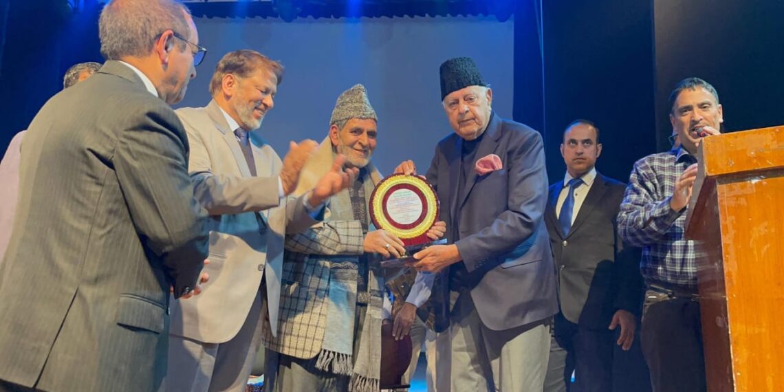 JKNC President Dr Farooq Abdullah, released two books today at Tagore Hall, Srinagar