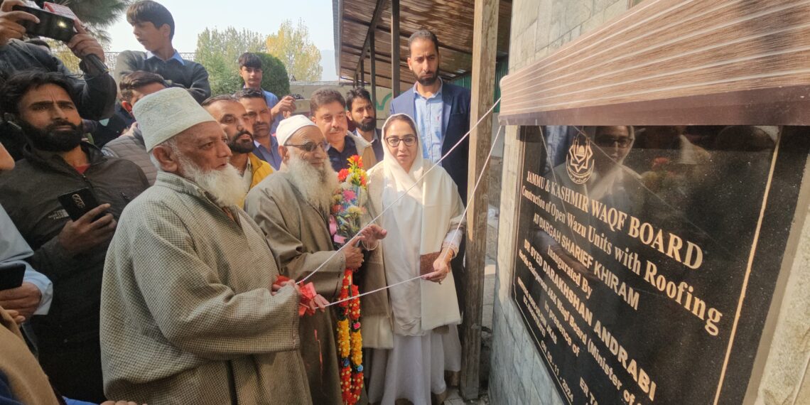 Dr Darakhshan inaugurated new infrastructural works at Srigufwara & Khiram shrines in South Kashmir