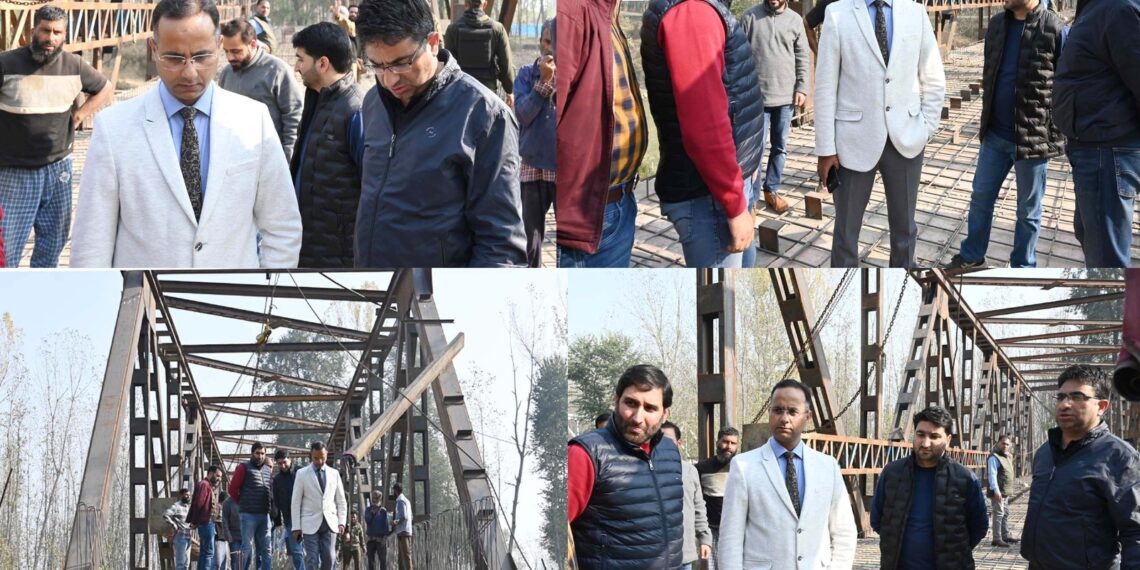 DDC Shopian takes stock of under construction work of Loktipora Bridge