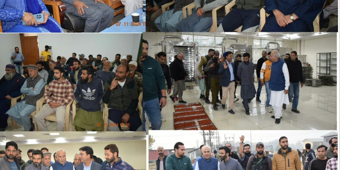 MP Aga Ruhullah, MLA Pampore Hasnain Masoodi visit SDH Pampore, Spice Park Dusoo