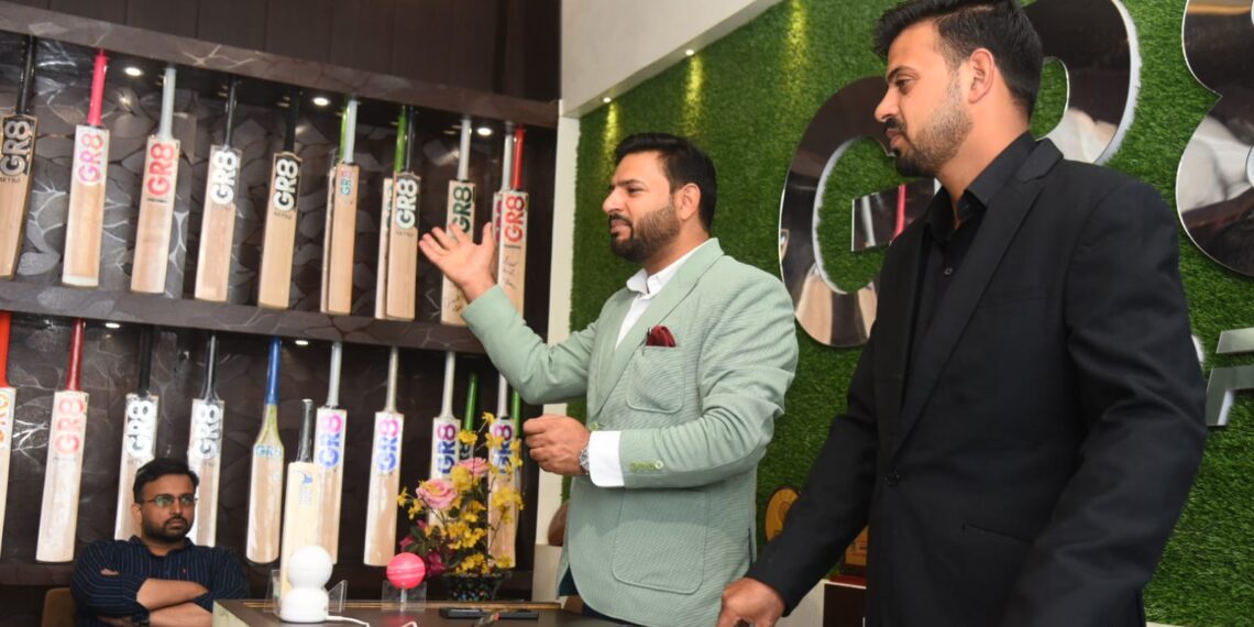 Media Delegation from Hyderabad visits Kashmir Willow Cricket Bat manufacturing unit at Halamulla