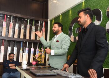 Media Delegation from Hyderabad visits Kashmir Willow Cricket Bat manufacturing unit at Halamulla