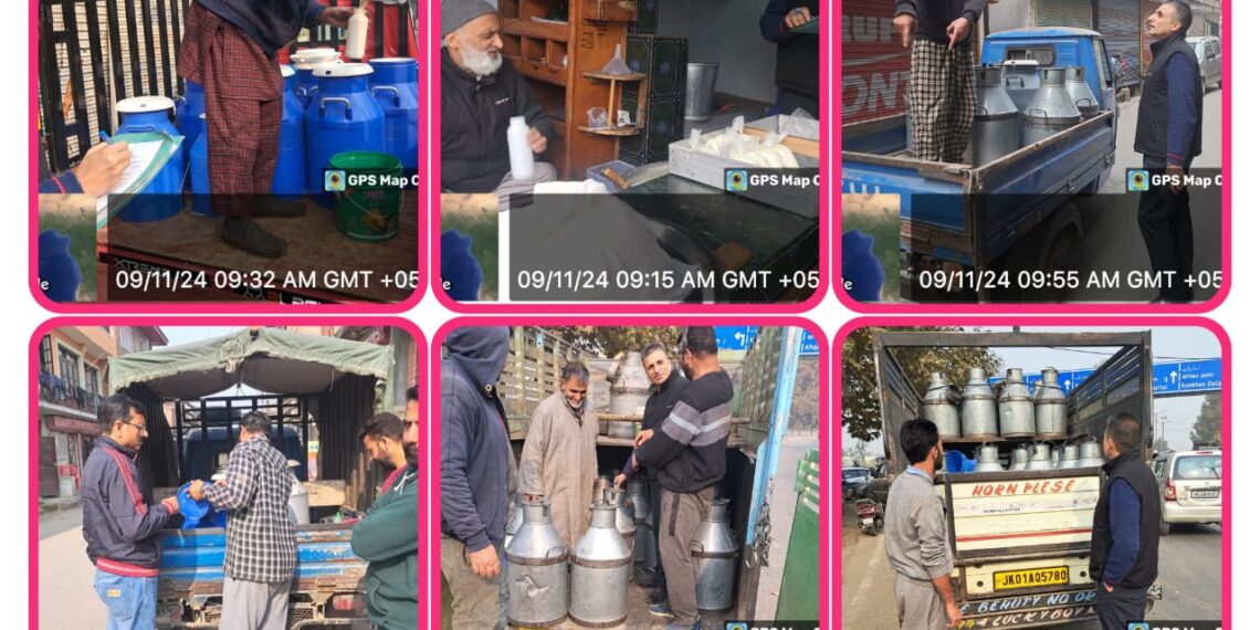 FOOD SAFETY DEPARTMENT CONDUCTS MILK QUALITY DRIVE IN SRINAGAR CITY