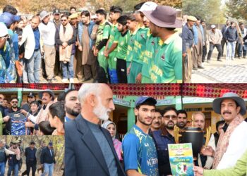 Satish Sharma Witnesses Final Match of Talent Hunt U19 Cricket Tournament at Safapora