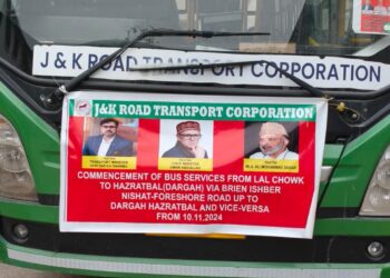 Special Bus service commences from Lal Chowk to Hazratbal Dargah via Brien Ishber Nishat