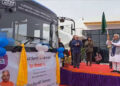 Union Minister Khattar flags off NTPC green hydrogen buses at Leh