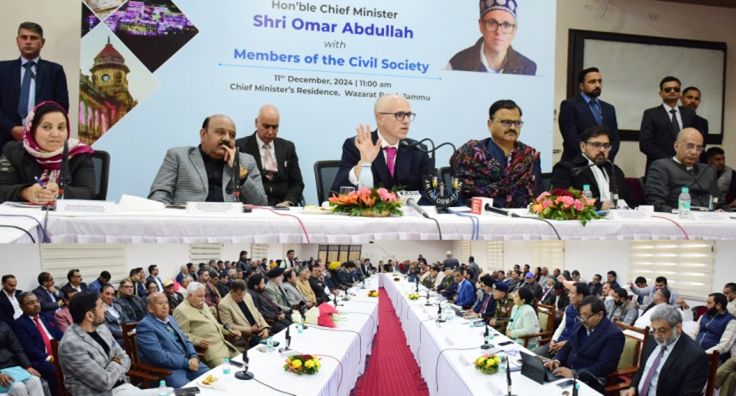 CM Omar holds interaction with Civil Society Jammu