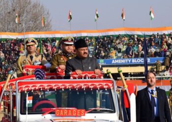 Deputy Chief Minister unfurls National Flag at Bakshi Stadium