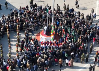 Historic Moment: Indian National Flag Unfurled at Tral Chowk for the First Time on India’s 76th Republic Day