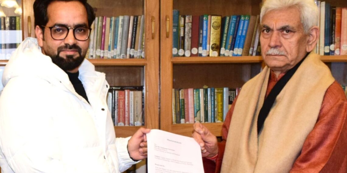 Social Activist and President Awardee, Submits Memorandum to LG for Retention of NIT at Pulwama