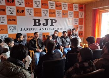 BJP Kashmir held a review meeting with Media and Social Media Incharges for Vajpayee’s 100th Birthday Celebration