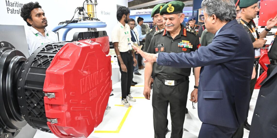 General Upendra Dwivedi, COAS, Visits Defence Industry Stalls at Aero India 2025