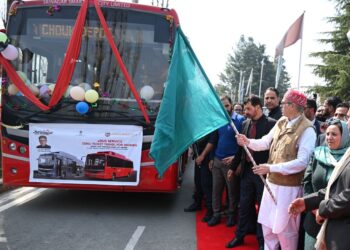 CM Omar Abdullah flags off free bus service for women across J&K