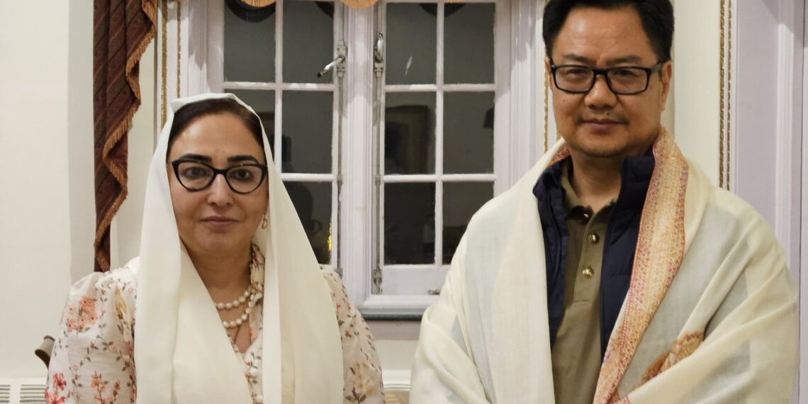 Dr Darakhshan Meets Kiren Rijiju in Srinagar, Discusses Waqf Reforms and Development Plans