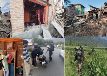 Terrorist homes razed to ground, raids & detentions sweep across Kashmir