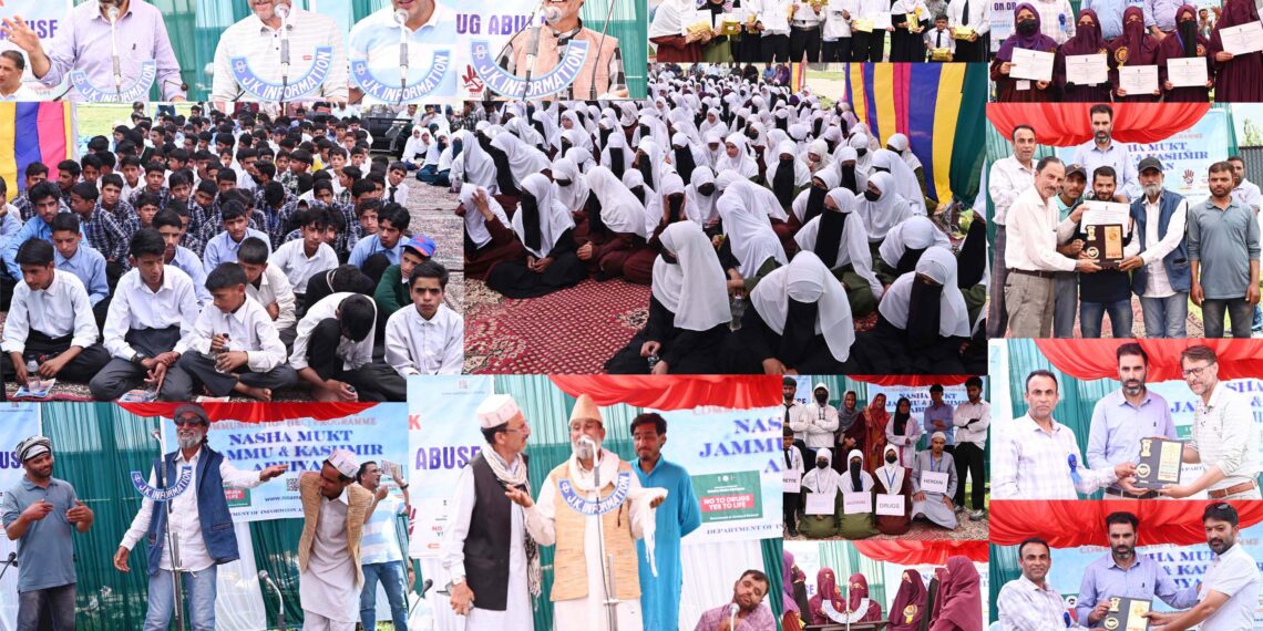 Students, Artists Lead Drug Awareness Drive at GHSS Sedow under ‘Nasha Mukt J&K Abhiyan’