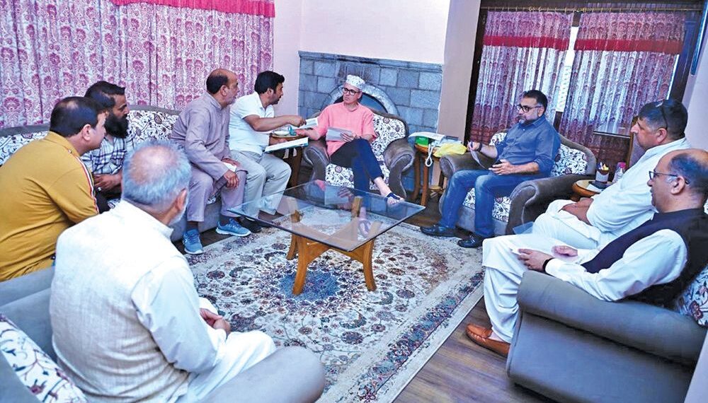 CM Omar Abdullah meets several delegations at his Raabita Office in Srinagar