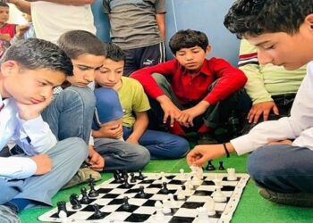 U-14 boys compete in Carrom, Chess, Badminton, Yoga & Wrestling at Ghat