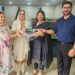 Dr Darakhshan felicitates educationists & the students during the investiture ceremony at ASN School Jammu
