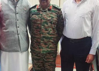 MLA Javid Ahmad Mirchal Meets GOC K Mohan Nair: A Step Forward for Karnah’s Development